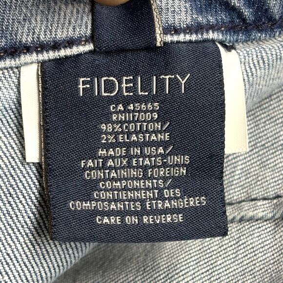 Fidelity Denim Jeans Joni Light Wash Wide Leg High Waist Women’s Size 25 - Picture 6 of 7